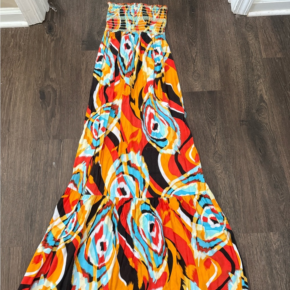 $ Clearance Sale $ Nina Piu Colorful Abstract Maxi Dress